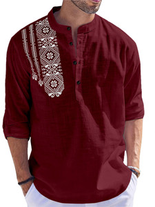 SWAMOTIFASHION Men Embroidered Straight Kurta