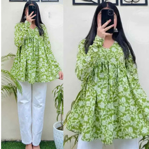 YRT-SRT Women Printed Cape Top Kurta