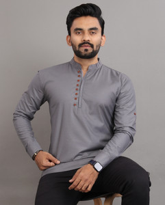 Nofilter Men Solid Straight Kurta