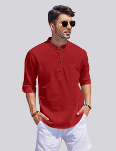 ZARTHA Men Solid Straight Kurta