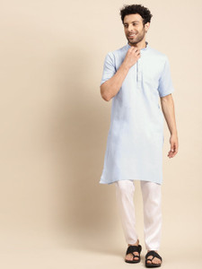 Rajubhai Hargovindas Men Woven Design A-line Kurta