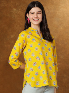 Fyunl Women Floral Print Straight Kurta