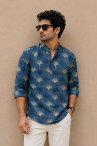 Zeven Men Geometric Print Straight Kurta - Image 5