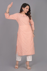 THE HOPE Women Striped Straight Kurta