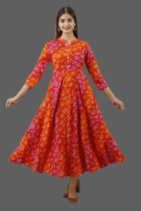 aachhoo Women Printed Flared Kurta