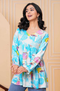 Karwasara comfortwear Women Printed Flared Kurta
