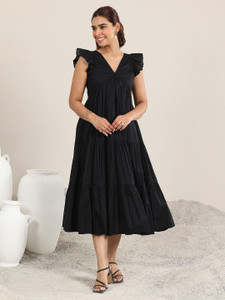 LIBAS Women Solid Flared Kurta