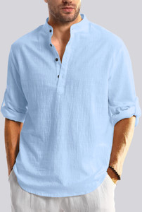 ZARTHA Men Solid Straight Kurta