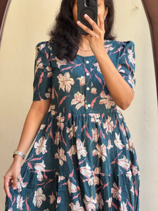 KAMAYRA Women Fit and Flare Multicolor Midi/Calf Length Dress