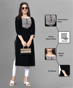 PATBRO Women Embroidered A-line Kurta