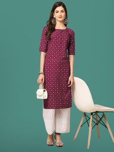 EthnicBasket Women Printed Straight Kurta