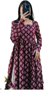 gottam Women Printed, Floral Print Anarkali Kurta