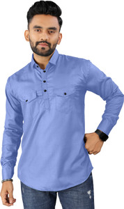 Shlok Men Solid Pathani Kurta