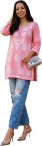M Rani Women Printed High Low Kurta