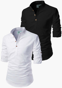 TrendiVastra Men Solid Pathani Kurta