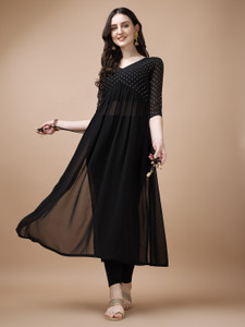 Glomee Women Printed Flared Kurta