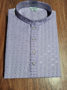 ALMORA LifeStyle Men Embroidered Straight Kurta