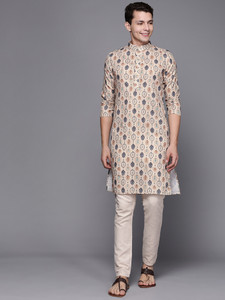 Indo Era Men Printed Straight Kurta