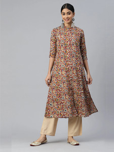 VBUYZ Women Floral Print A-line Kurta