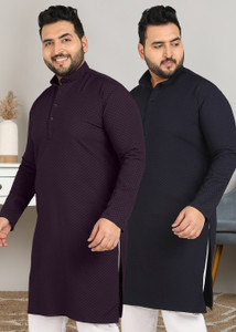 METRONAUT PLUS Men Solid Straight Kurta