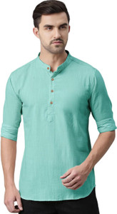 Vashuqi Men Solid A-line Kurta