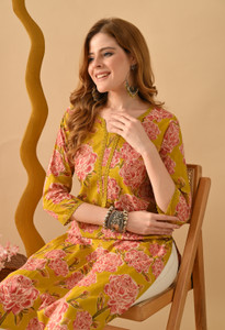 फिजिल महिलाओं के लिए प्रिंटेड स्ट्रेट कुर्ता