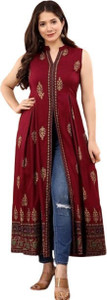 Gamyam Women Printed Frontslit Kurta