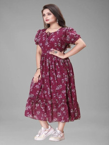 Nautiful Women Floral Print Flared Kurta
