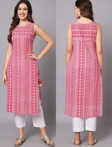 ES Fashions Women Printed Straight Kurta