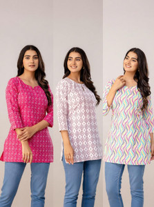 MST Women Printed Straight Kurta