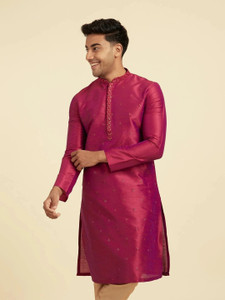 DIWAS by Manyavar Men Self Design Straight Kurta