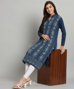 KILVESTED Women Self Design Straight Kurta