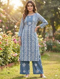 sadya attire Women Embroidered A-line Kurta