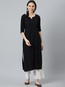 Jivikacreation Women Embellished Straight Kurta