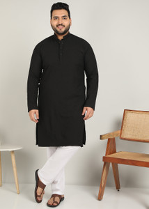 METRONAUT PLUS Men Solid A-line Kurta