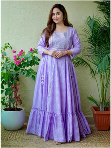 Daizen Women Printed Anarkali Kurta