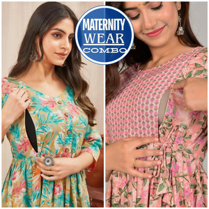 Dream Global Women Floral Print, Printed Anarkali Kurta