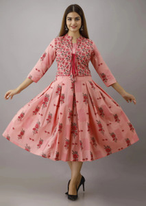 ftDiva Women Self Design Anarkali Kurta