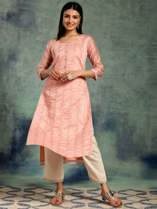 LIBAS Women Embroidered Straight Kurta