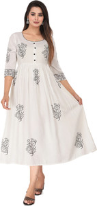 Priyshi Designing Women Printed Flared Kurta