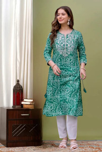 Wawlooks Women Printed Straight Kurta