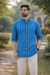LADSLOOM Men Striped Straight Kurta