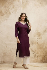 Watika Creations Women Solid A-line Kurta