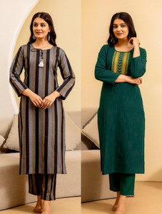 BILANZA Women Striped Straight Kurta