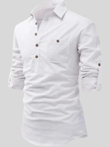Life Roads Men Solid Pathani Kurta