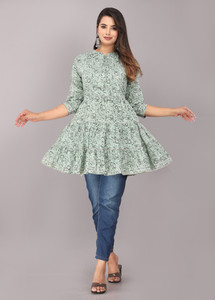 Jeans and deals short frock