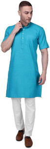 Fashtastic Men Solid Straight Kurta