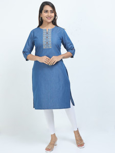 SONUHEL K Women Embroidered Asymmetric Kurta
