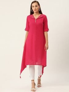 FABRIC FITOOR Women Solid Asymmetric Kurta