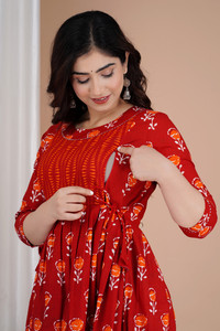 Fashion4Word Women Printed Anarkali Kurta